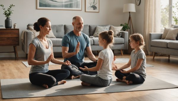 Le yoga en famille favorise la complicité et la détente générale