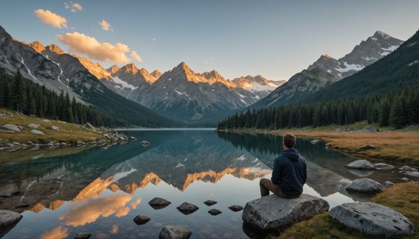 Respirer l air pur des montagnes pour oxygéner chaque cellule zen